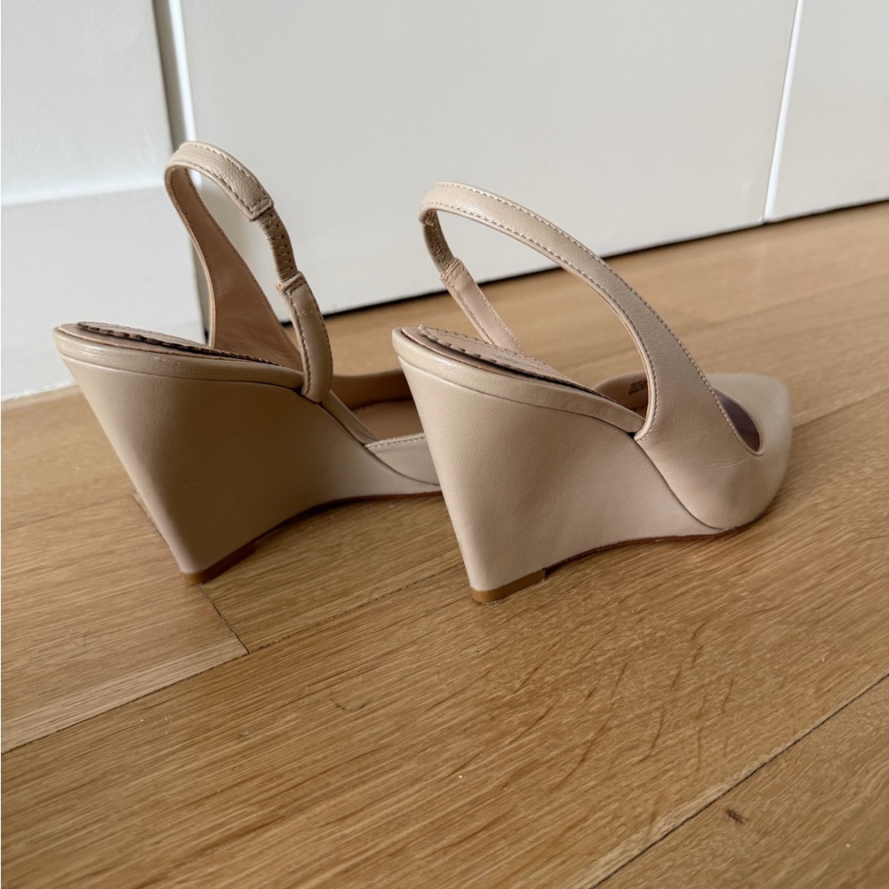 Pour La Victoire Women's Beige Slingback Heels - Picture 6 of 9